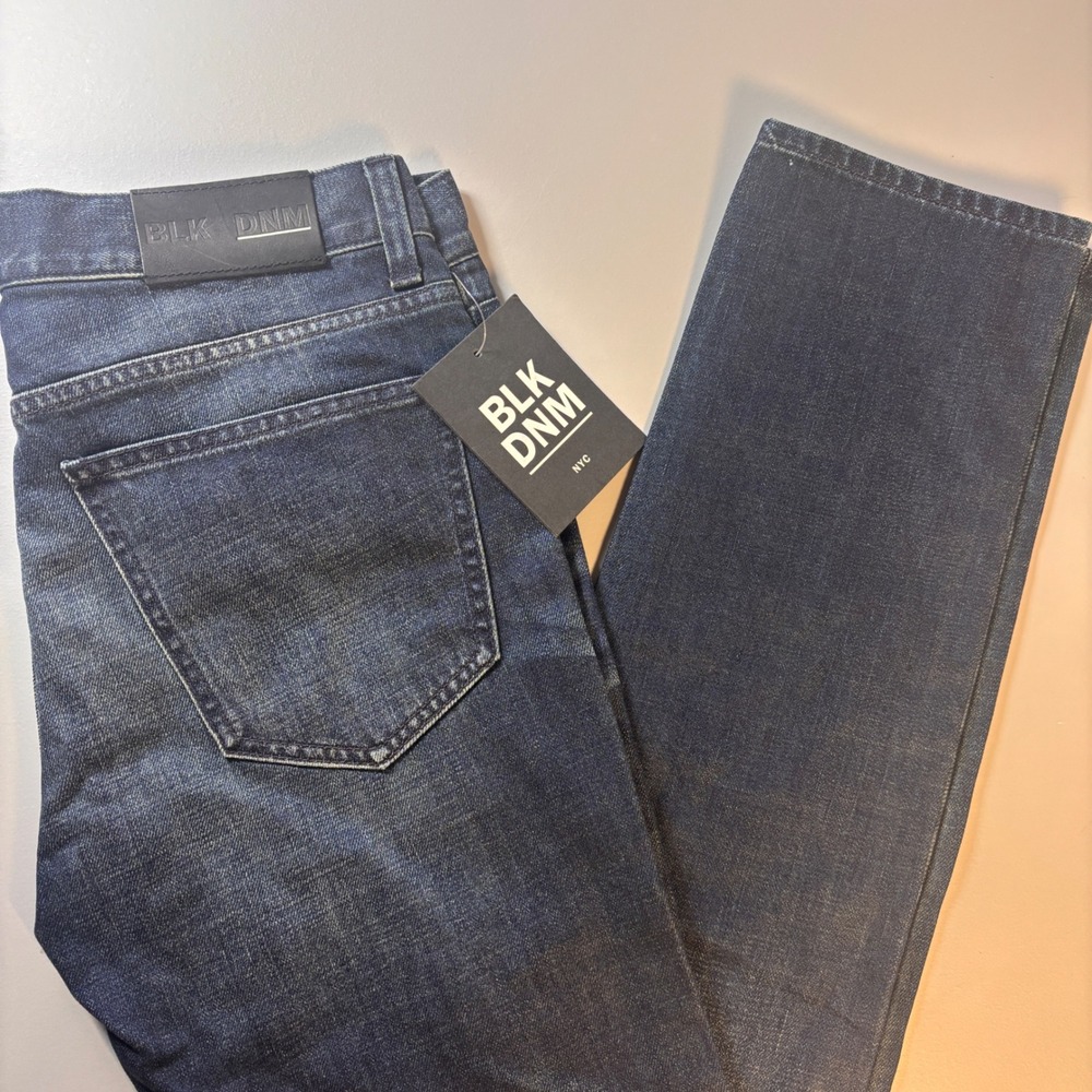 BLK DNM Jeans 5 Men's 31x32 Irving Blue Slim Straight Denim Pants NWT
